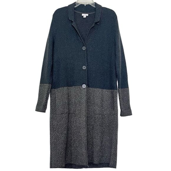 J. Jill Long Cardigan Coatigan Sweater Coat Topper Button Front w/ Pockets Small - Picture 1 of 12
